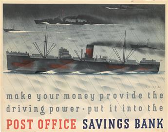 FREDERIC HENRI KAY HENRION (1914-1990) & ERIC FRASER (1902-1983).  [YOUNG AMERICA EXHIBITION] & [POST OFFICE SAVINGS BANK]. Two posters